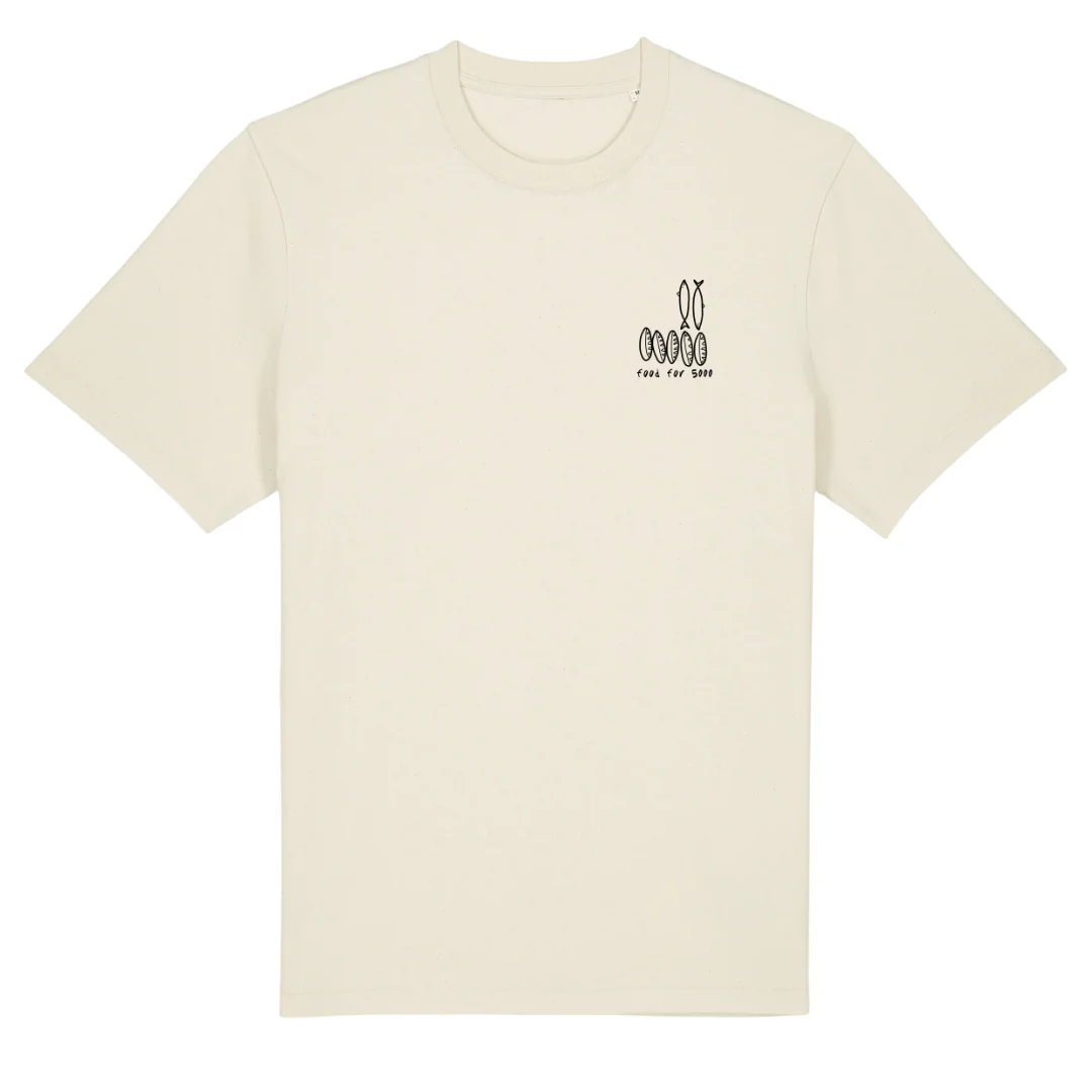 Food for 5000 Jesus Oversized Shirt - Image 4