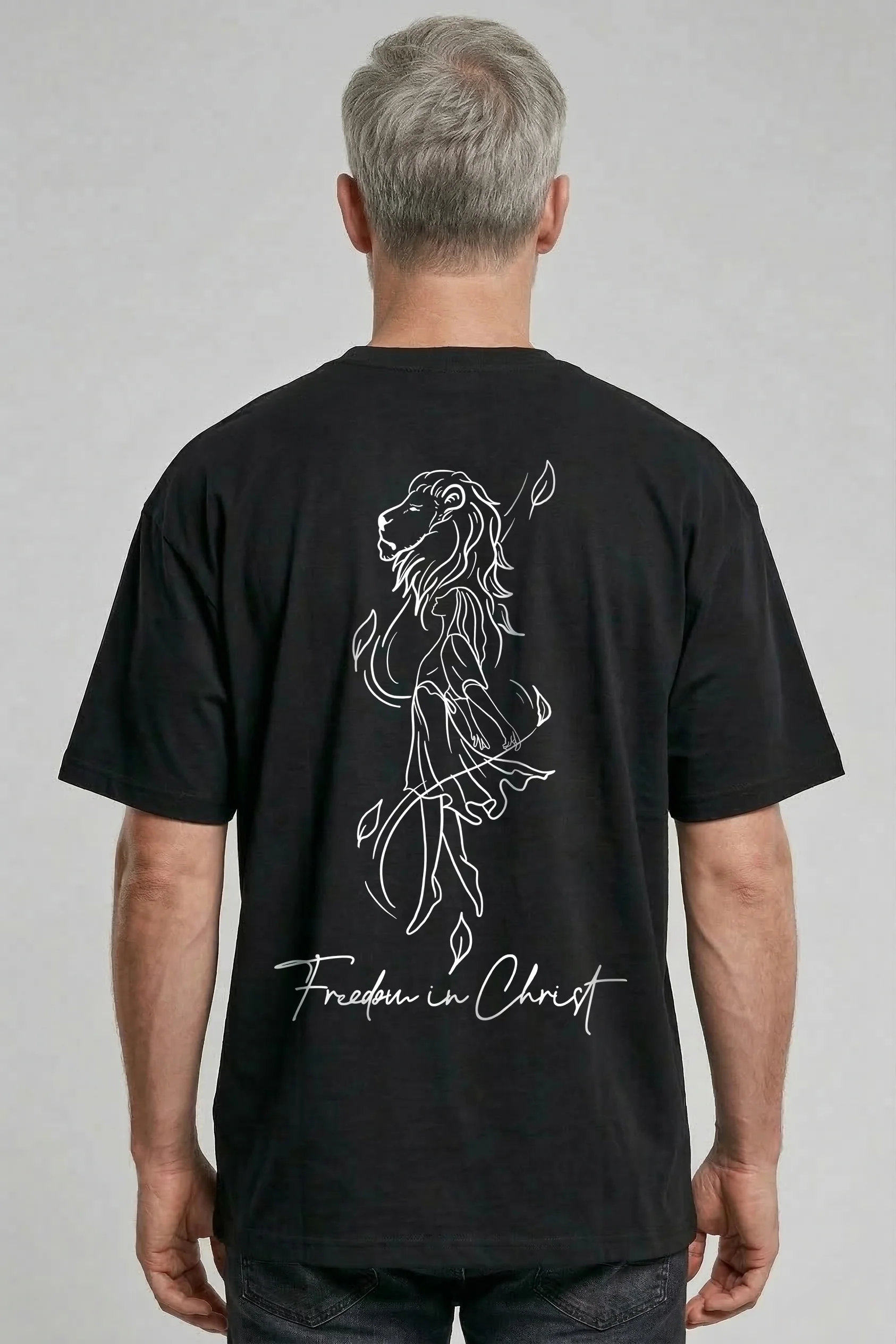 Freedom in Christ Oversized Shirt BackPrint