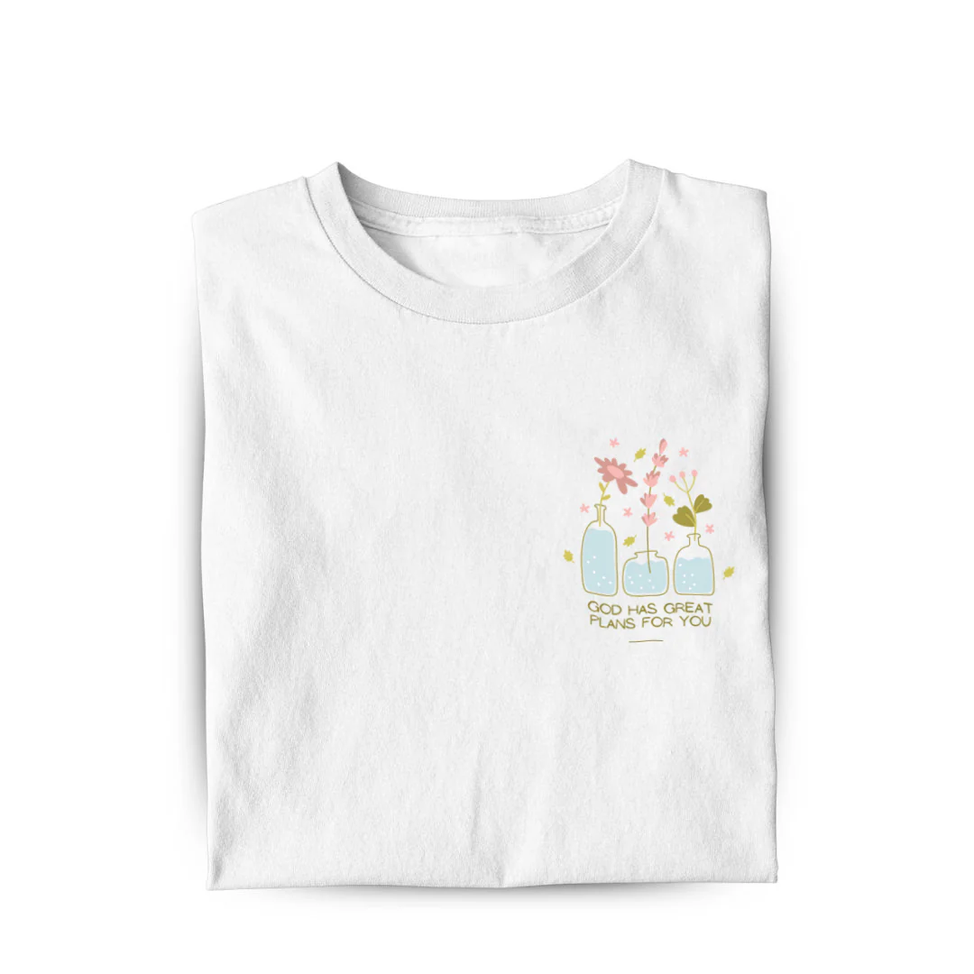 God has great plans Shirt - Image 2