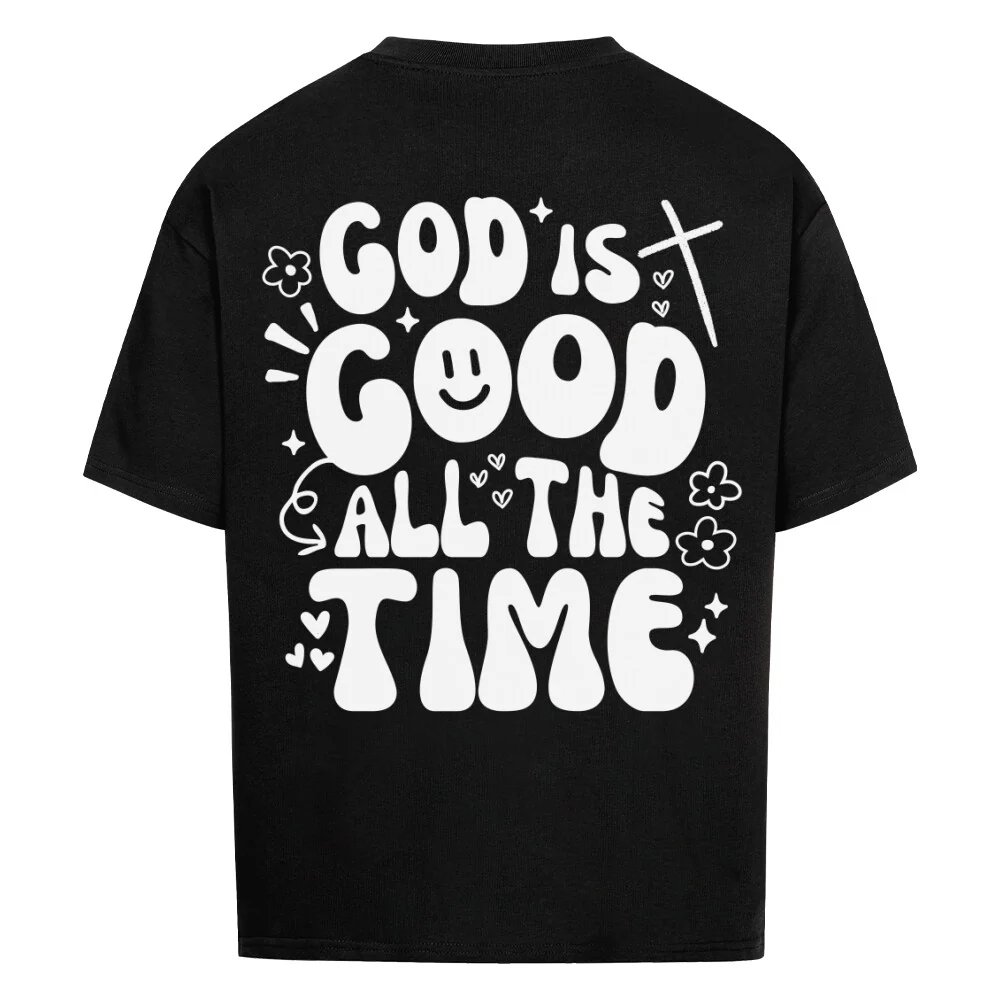 God is good Hearts Oversized Shirt BackPrint - Image 2