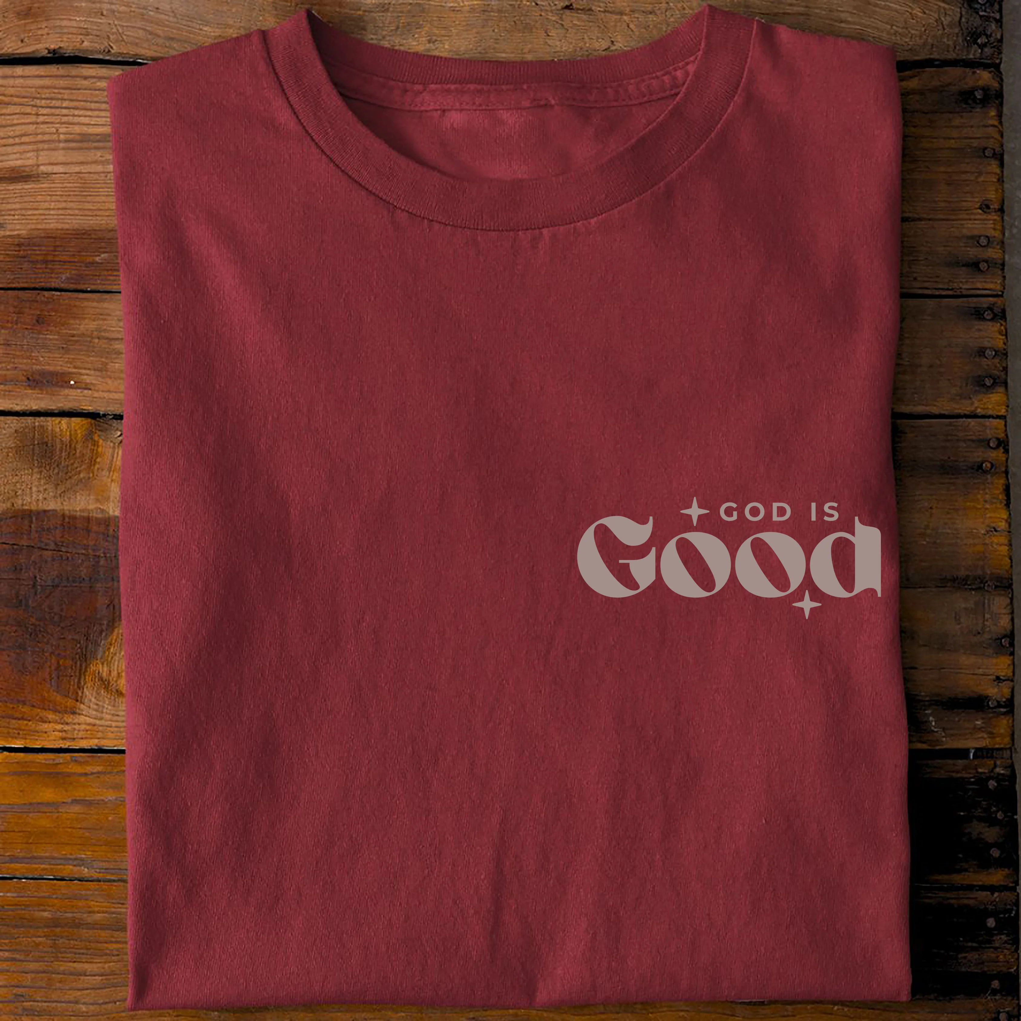 God is good retro taupe Shirt - Image 7