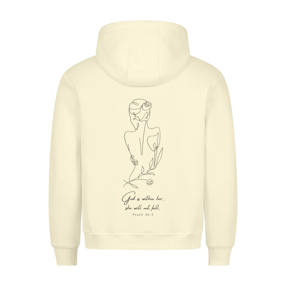 God is within her lineart Hoodie BackPrint - Image 7