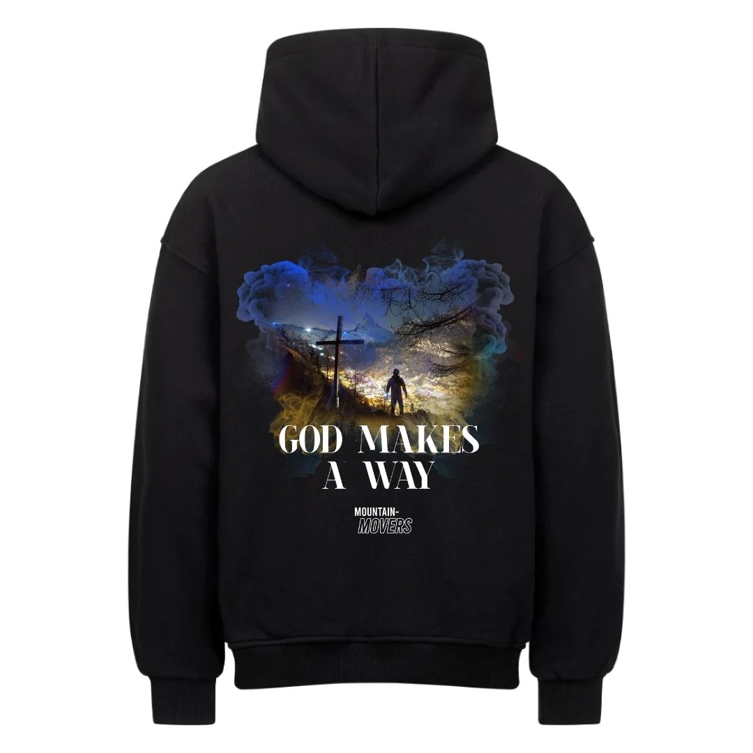 God makes a Way Oversized Hoodie Backprint
