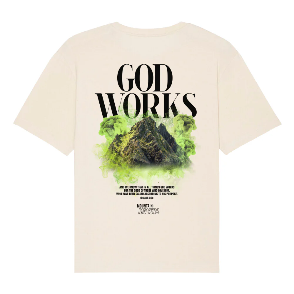 God Works Oversized T-Shirt BackPrint - Image 5
