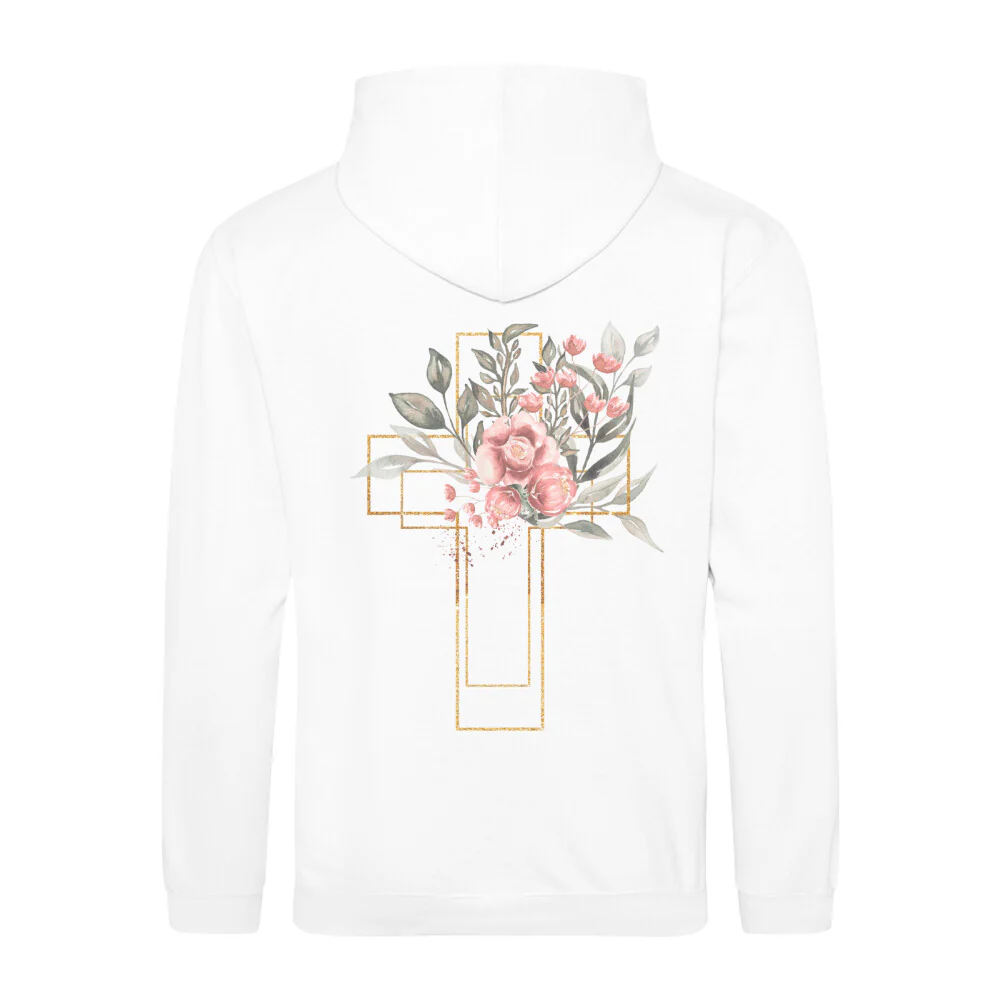 Golden Cross Aquarell Hoodie BackPrint