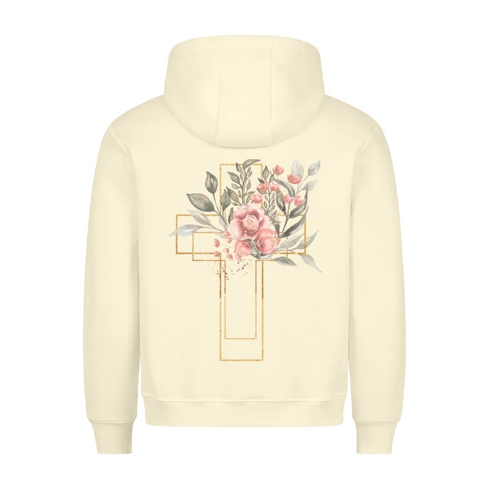 Golden Cross Aquarell Hoodie BackPrint - Image 7