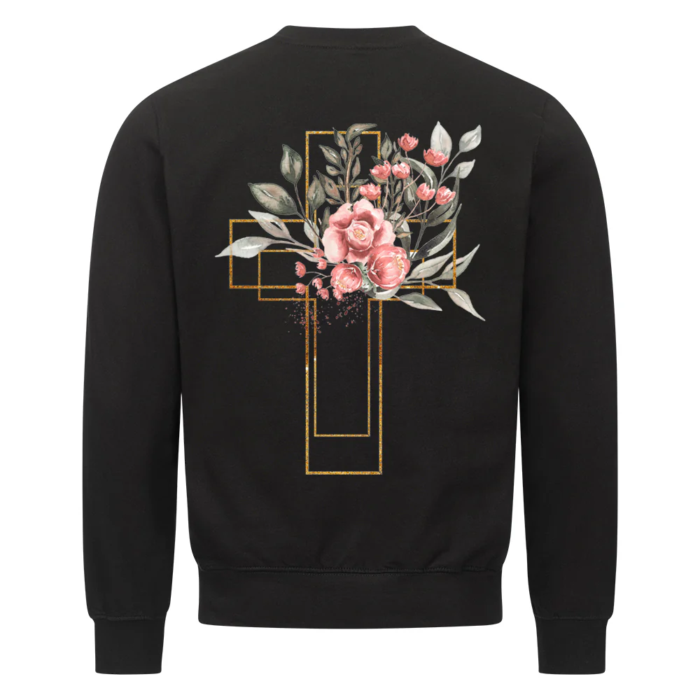 Golden Cross Aquarell Sweatshirt Backprint