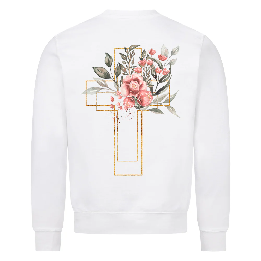 Golden Cross Aquarell Sweatshirt Backprint - Image 3