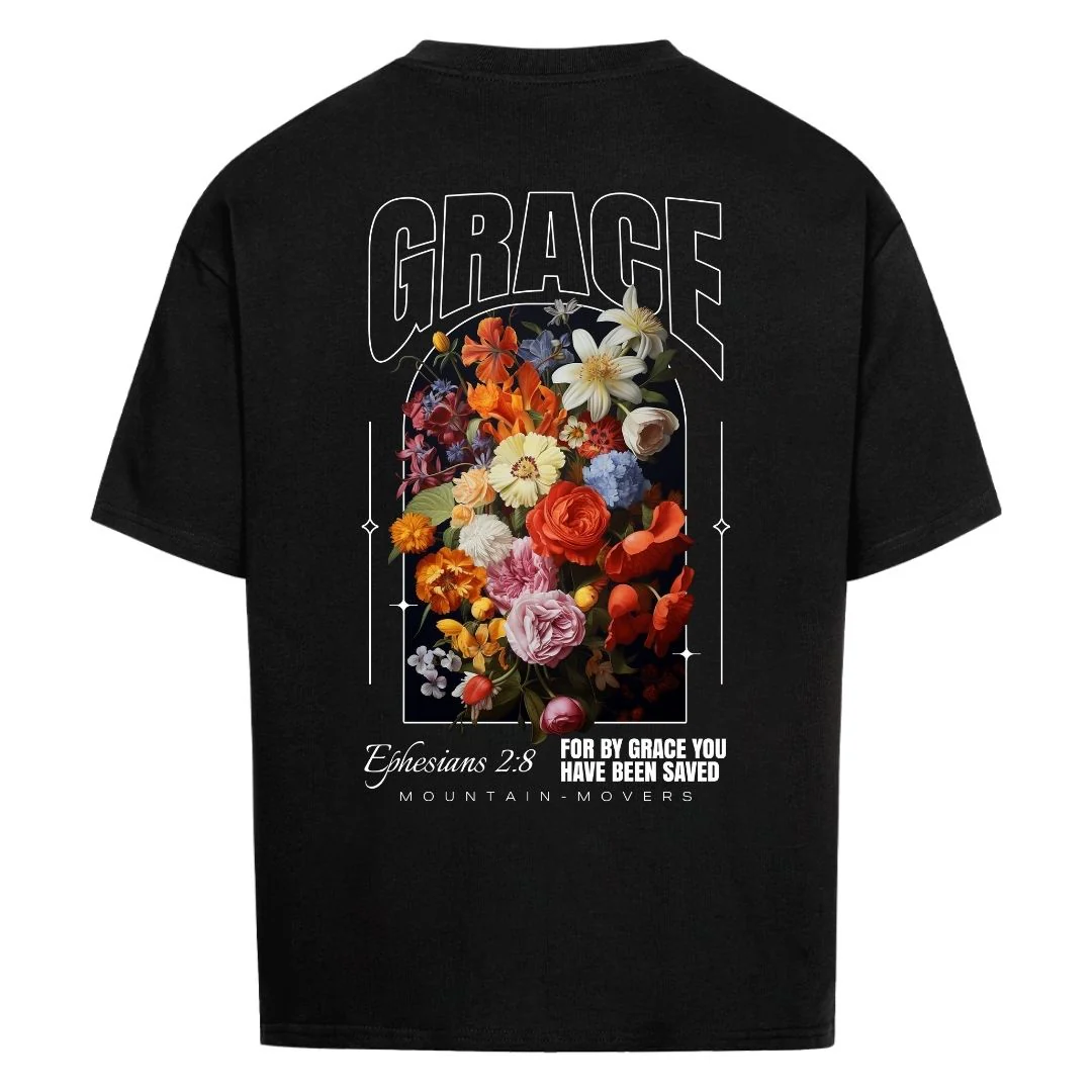 Grace Flower Ephesian Oversized Shirt BackPrint - Image 2