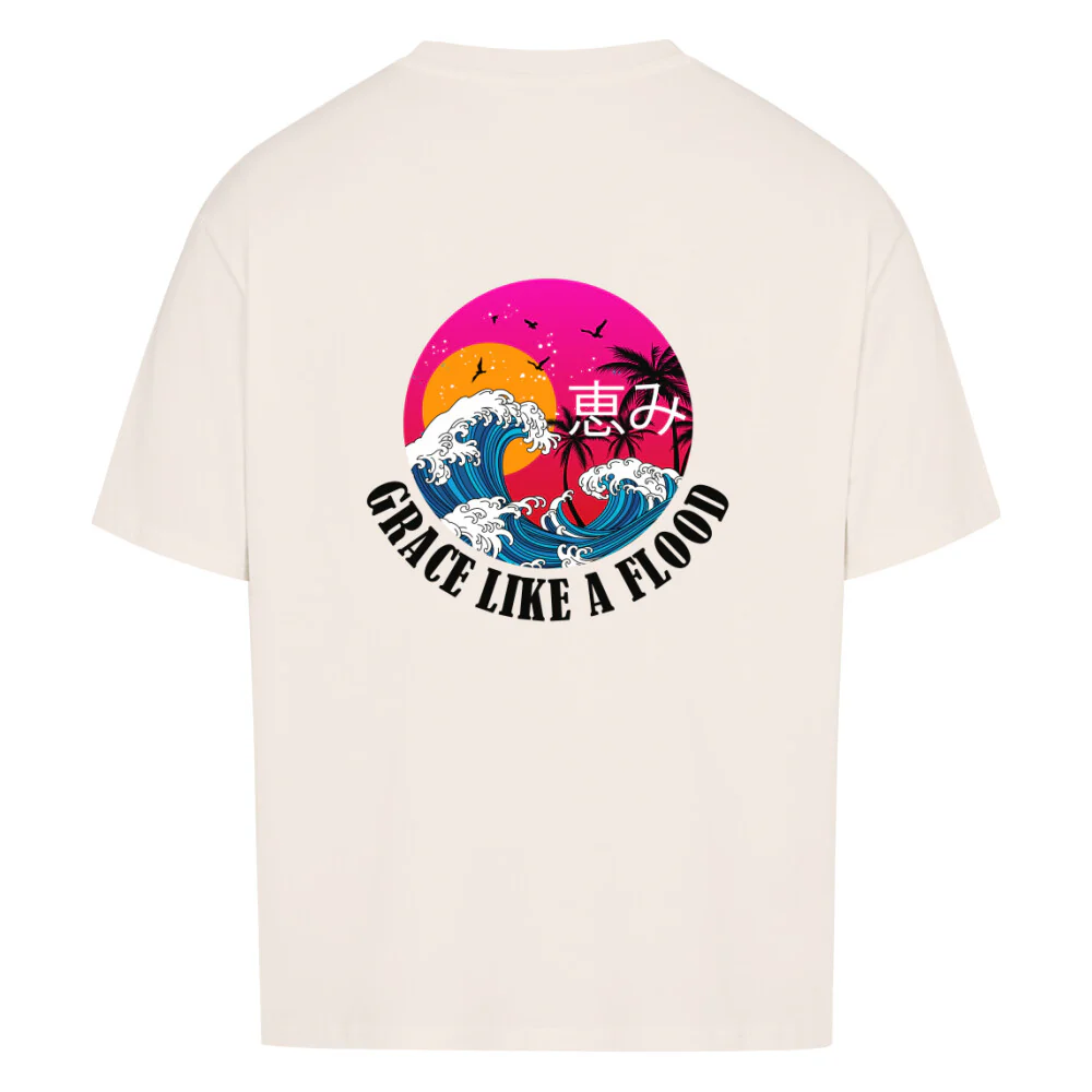 Grace like a Flood Oversized T-Shirt Back & Frontprint - Image 4