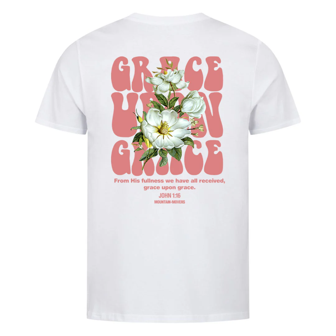Grace upon Grace Flower Shirt Backprint - Image 5