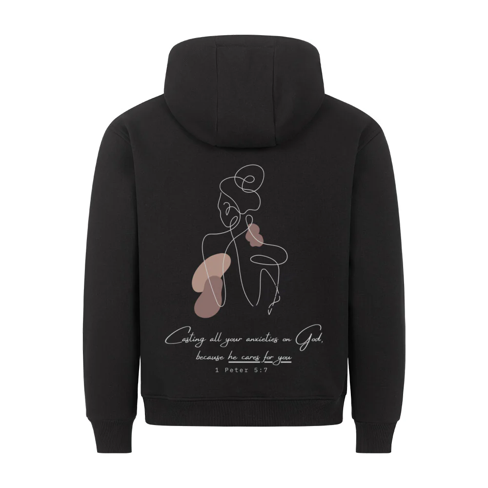He cares for you Hoodie BackPrint