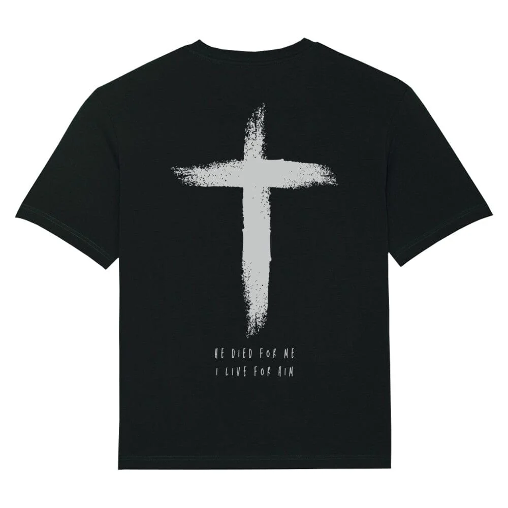 He Died Oversized Shirt BackPrint - Image 3