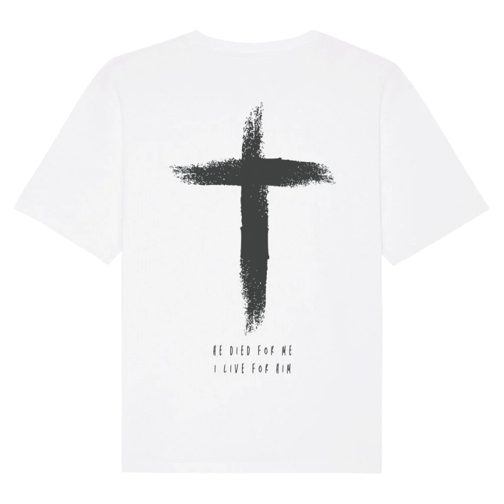 He Died Oversized Shirt BackPrint - Image 5