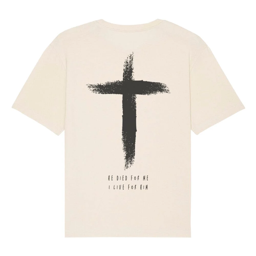 He Died Oversized Shirt BackPrint - Image 7