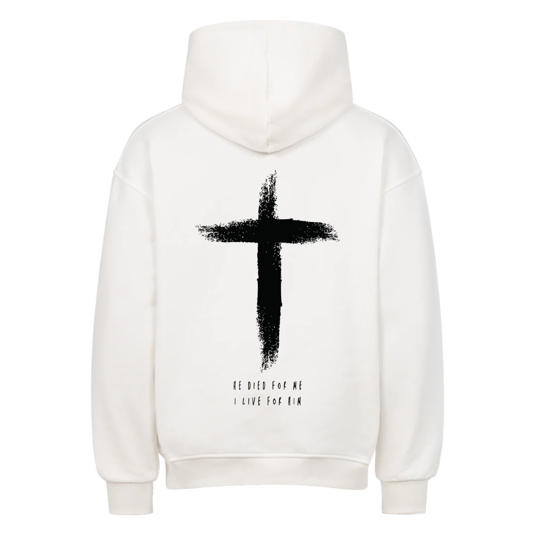 He died Oversized Hoodie BackPrint - Image 3