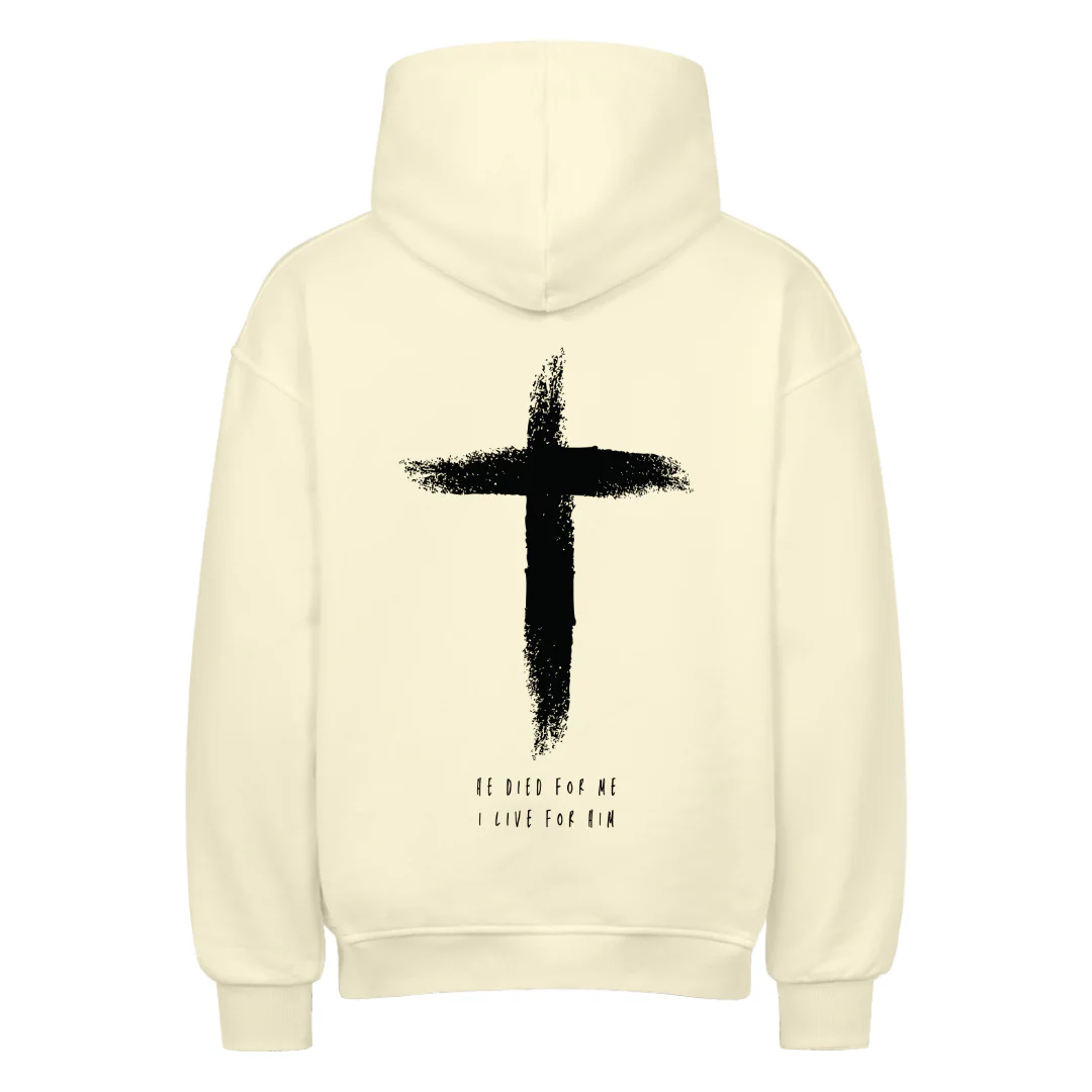 He died Oversized Hoodie BackPrint - Image 5