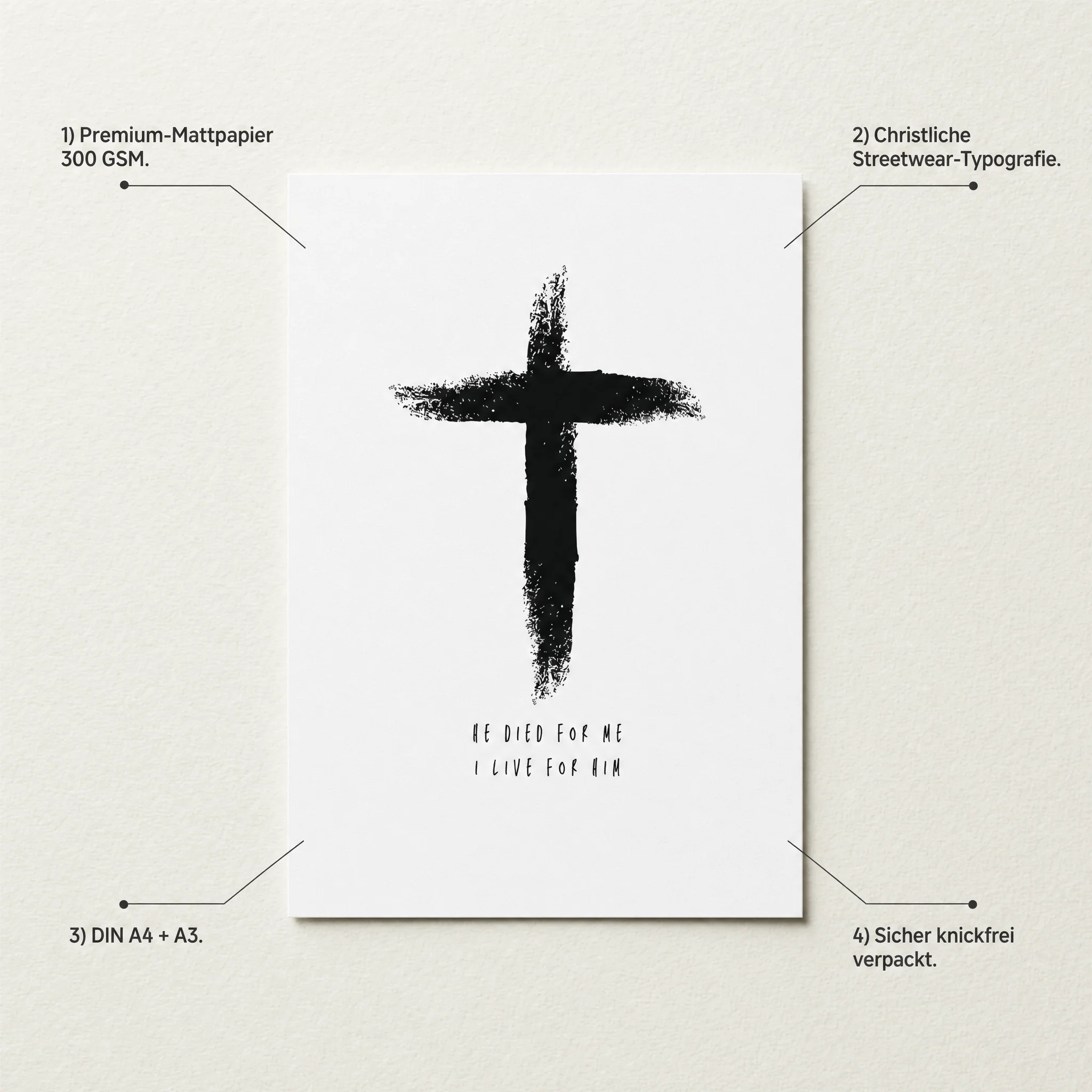 He Died Poster A4 + A3 - Image 3