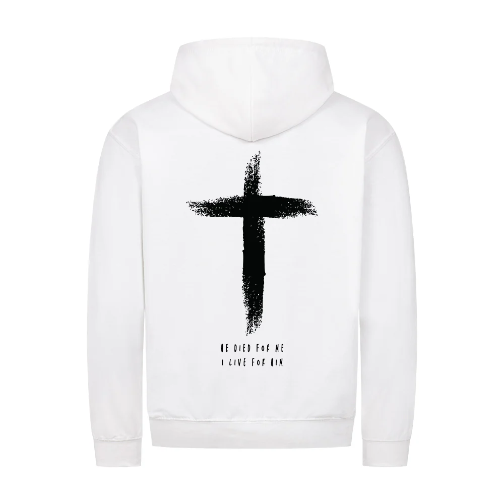 He died Zipper Hoodie Backprint - Image 3