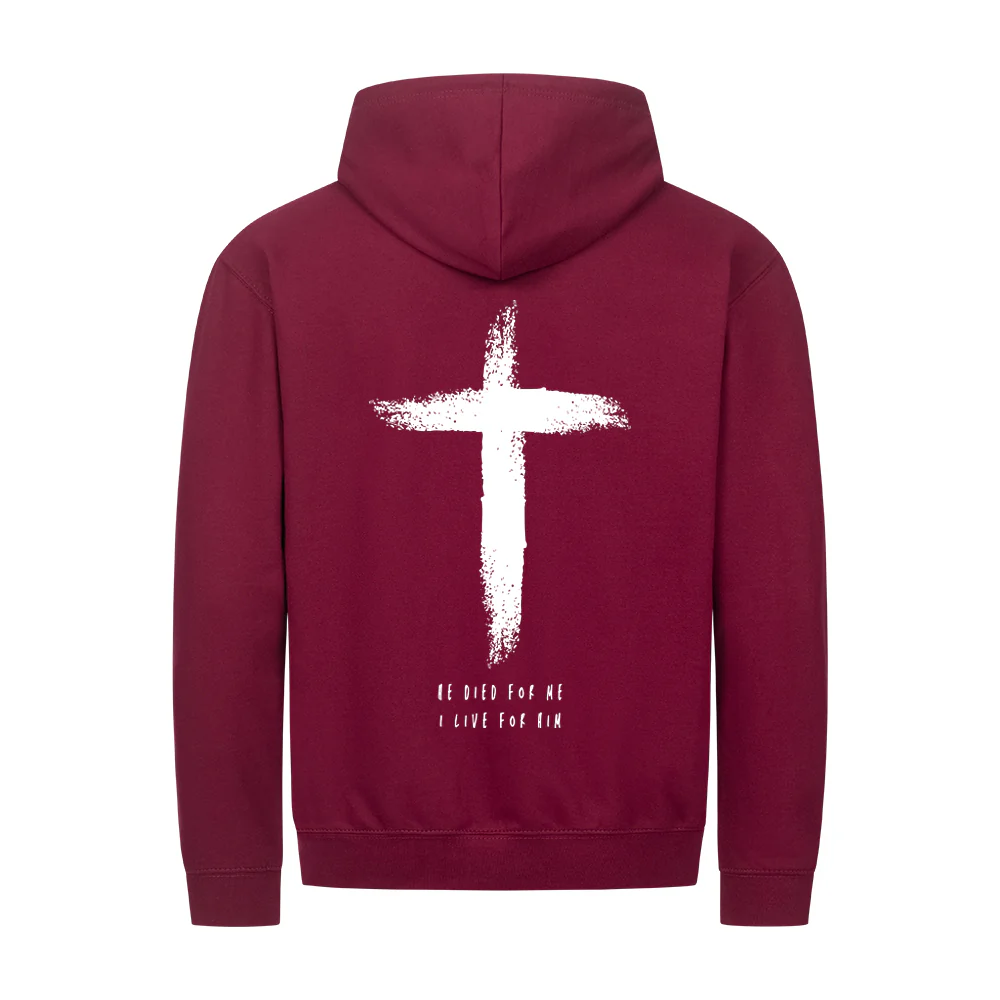 He died Zipper Hoodie Backprint - Image 5