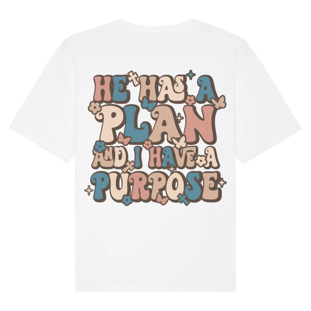 He has a plan Oversized T-Shirt BackPrint - Image 3