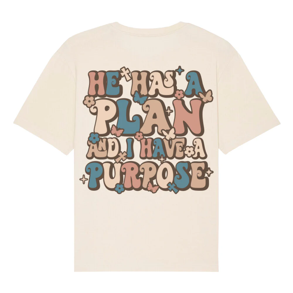 He has a plan Oversized T-Shirt BackPrint - Image 5