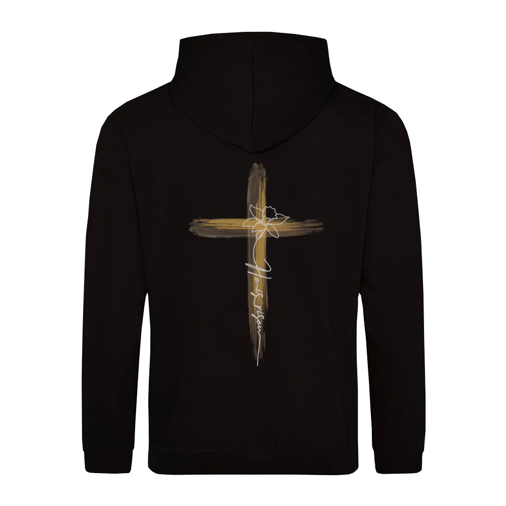 HE is Risen Narzisse Hoodie BackPrint