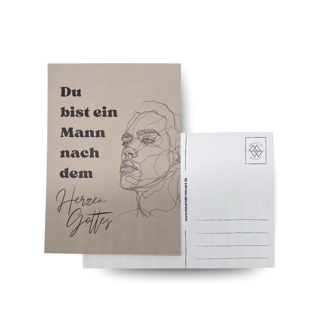 Du bist ein Mann Postkarte - Image 2
