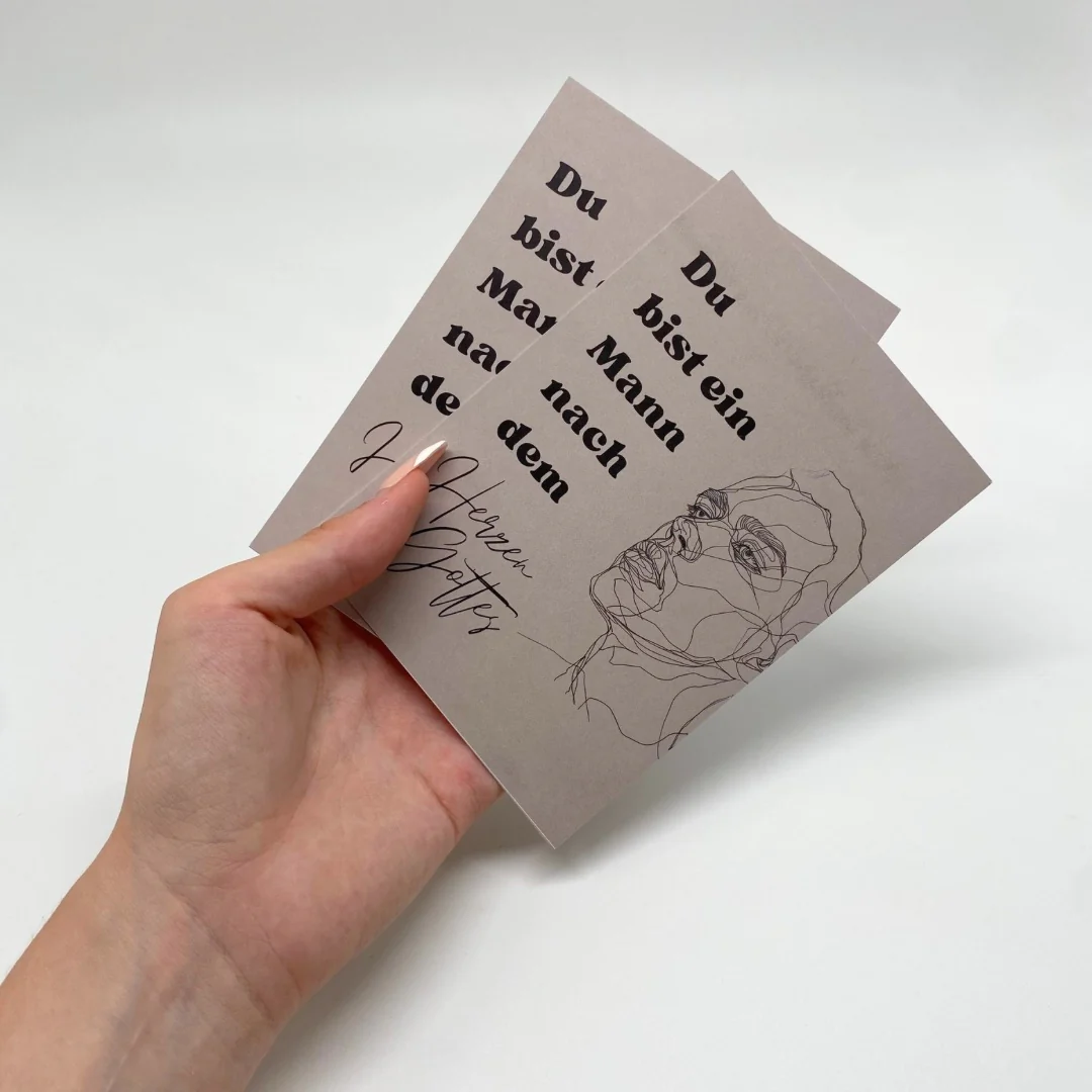 Du bist ein Mann Postkarte - Image 3