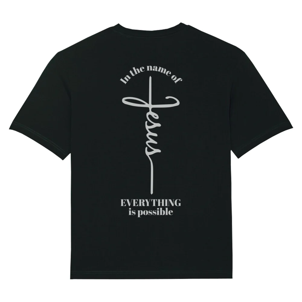 In the name of Jesus Oversized T-Shirt BackPrint
