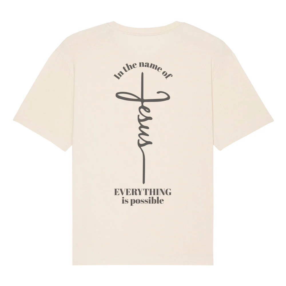 In the name of Jesus Oversized T-Shirt BackPrint - Image 5