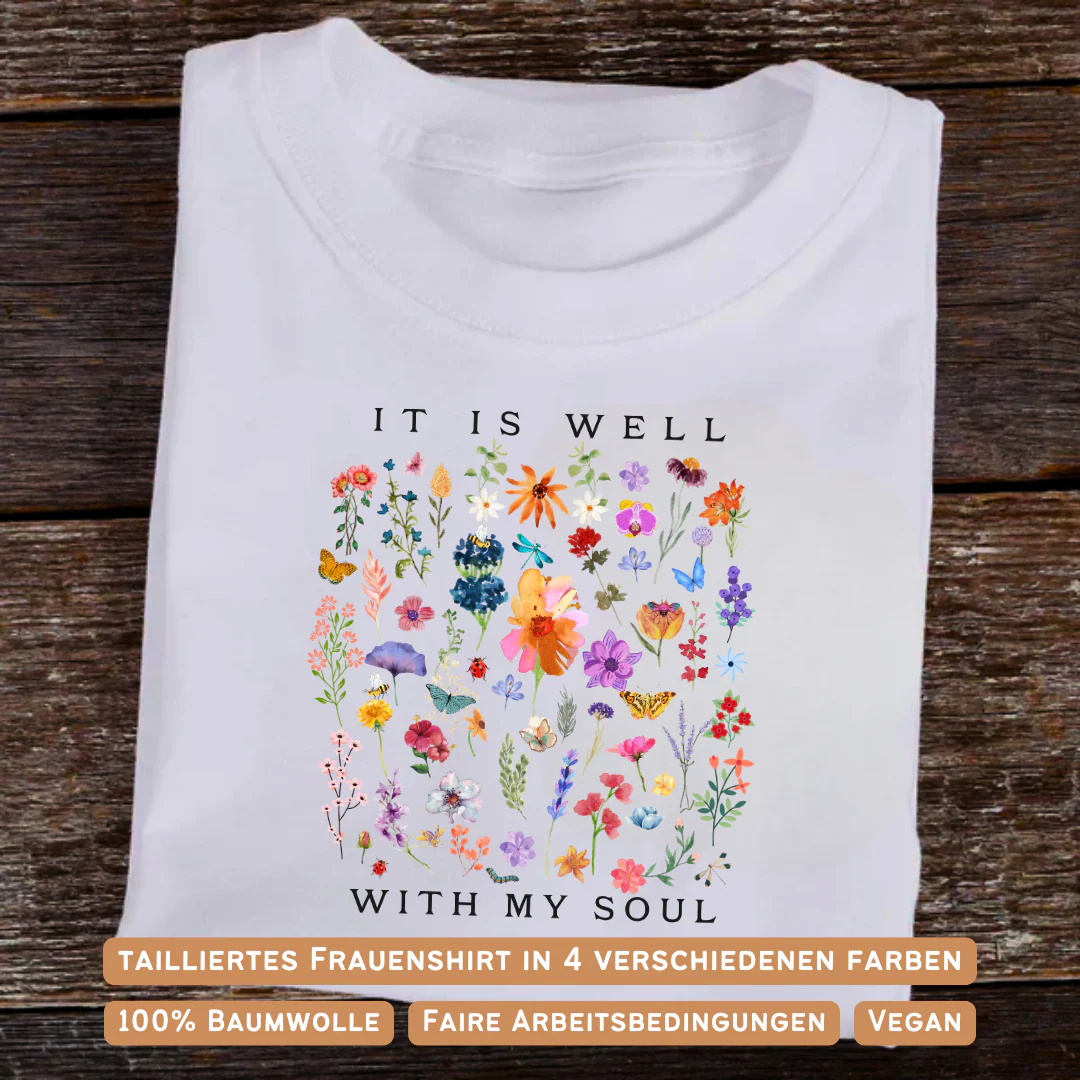 It is well (Flowers) Frauen Shirt - Image 2