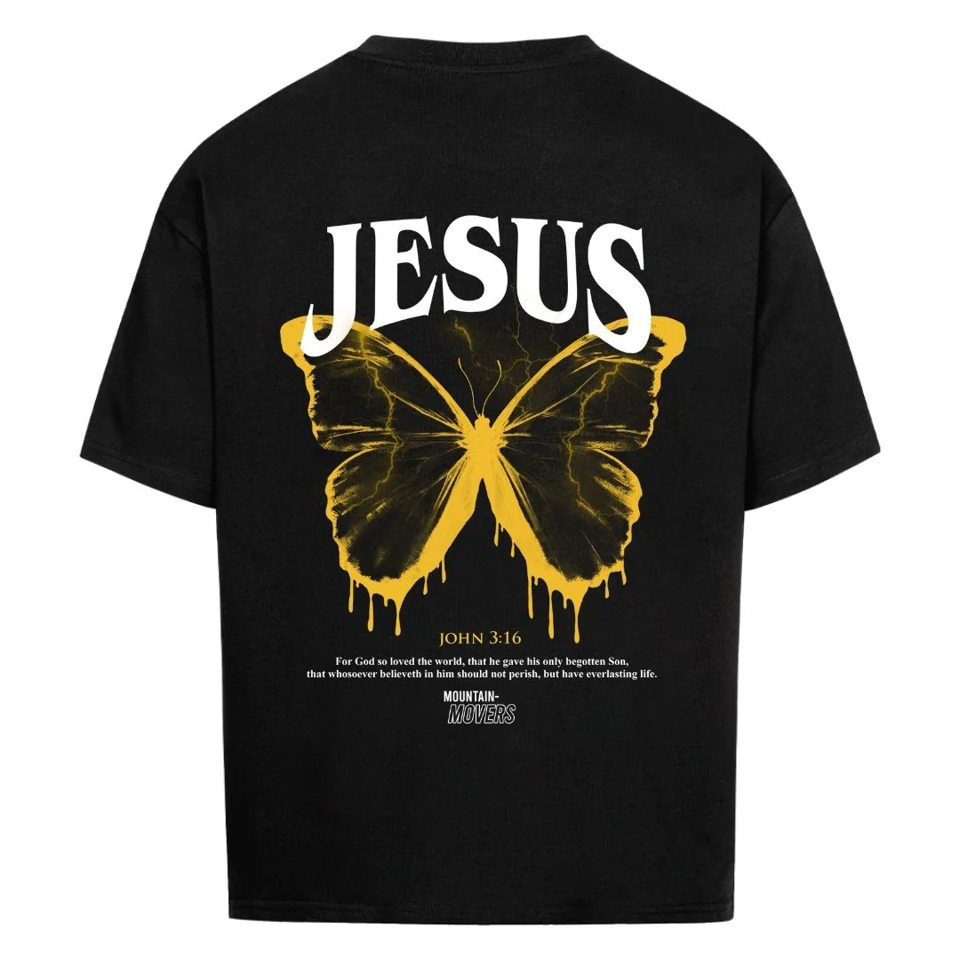Jesus Butterfly Oversized Shirt BackPrint - Image 2