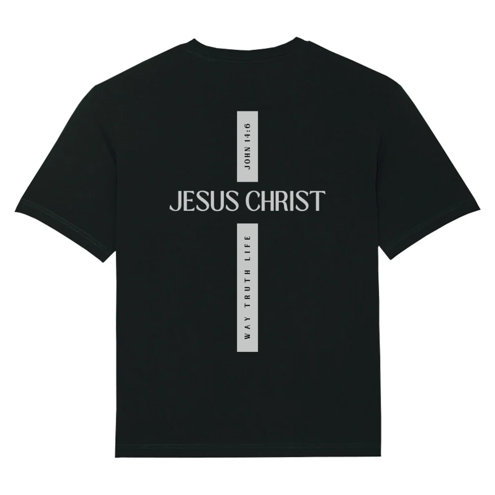 Jesus Christ Cross Oversized T-Shirt BackPrint - Image 4