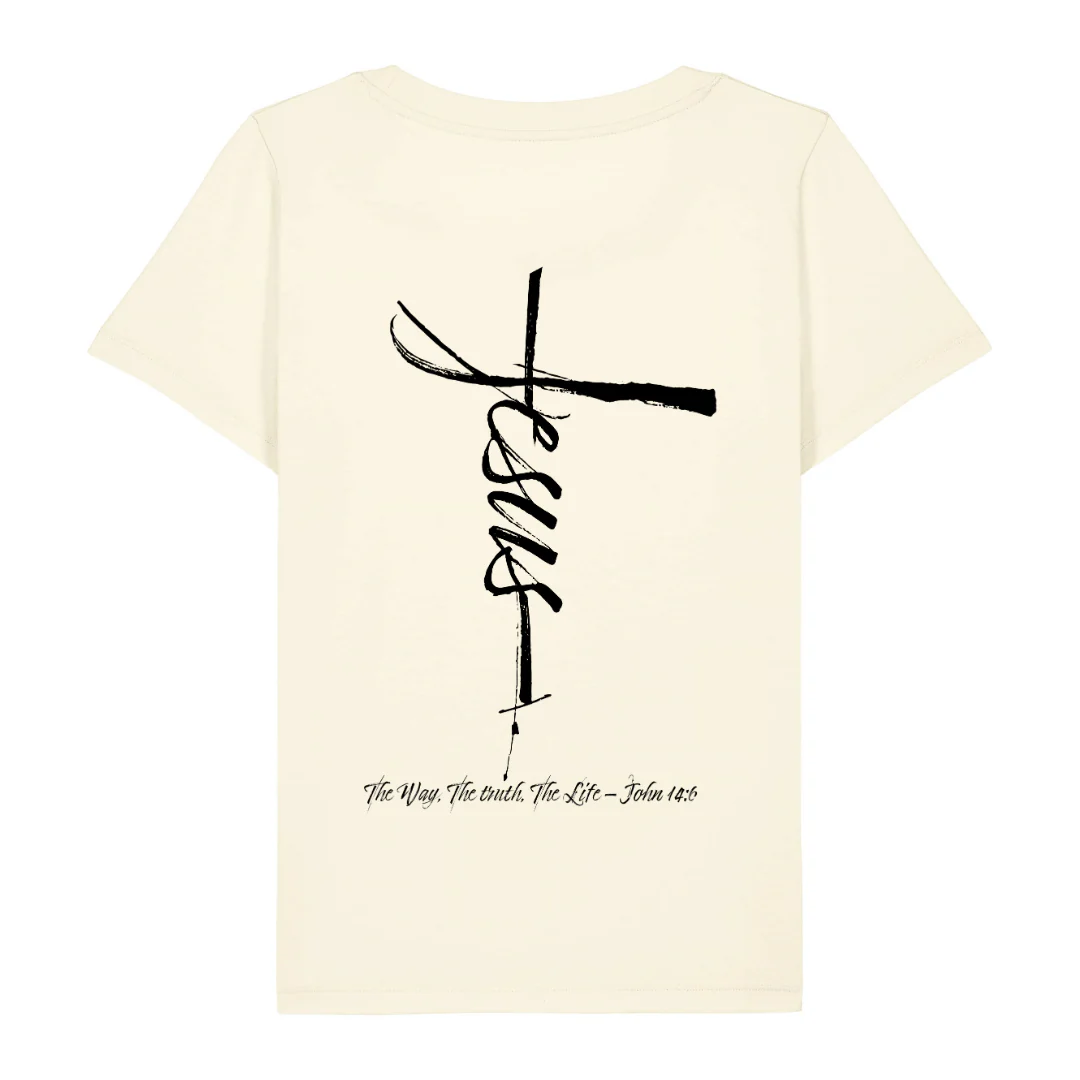 Jesus Cross Frauen T-Shirt BackPrint - Image 4