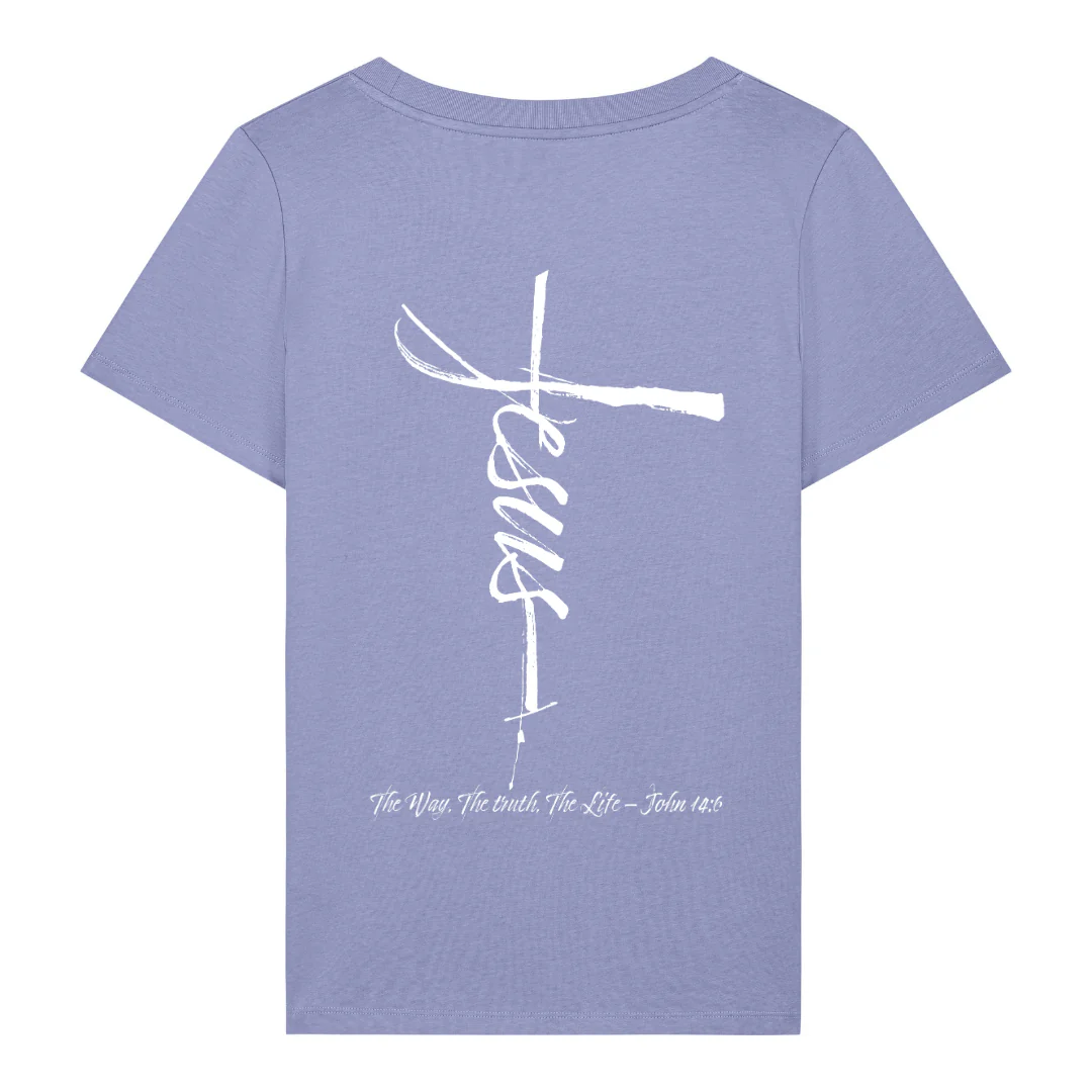 Jesus Cross Frauen T-Shirt BackPrint - Image 7