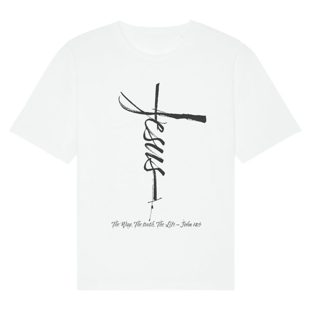 Jesus Cross Oversized T-Shirt FrontPrint - Image 2