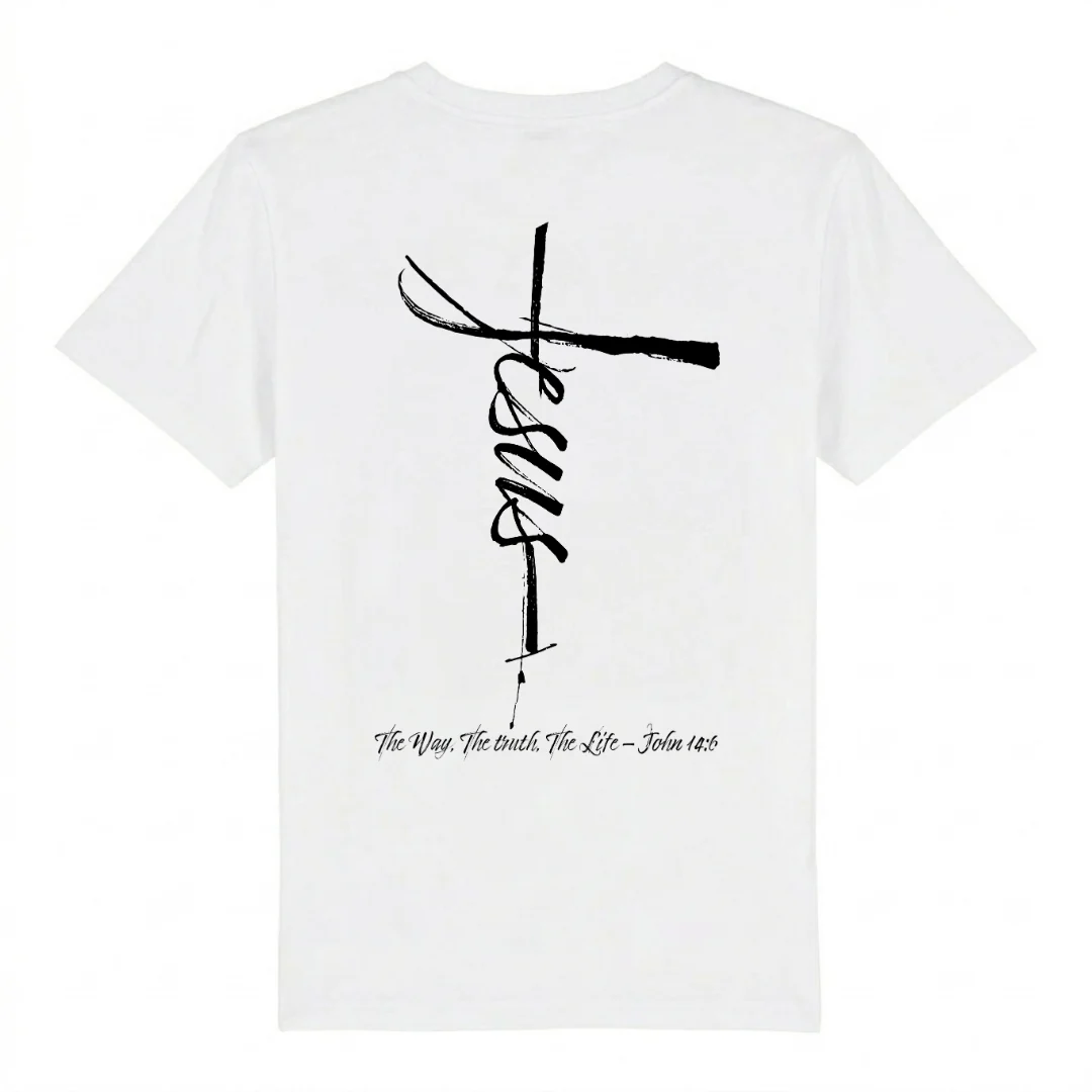 Jesus Cross Kinder T-Shirt Backprint - Image 2
