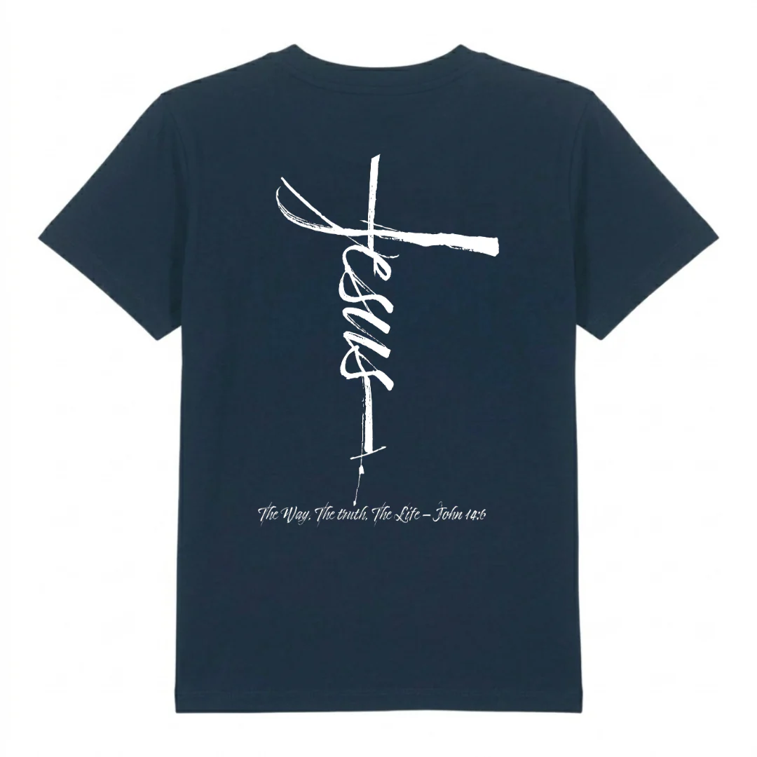 Jesus Cross Kinder T-Shirt Backprint - Image 7