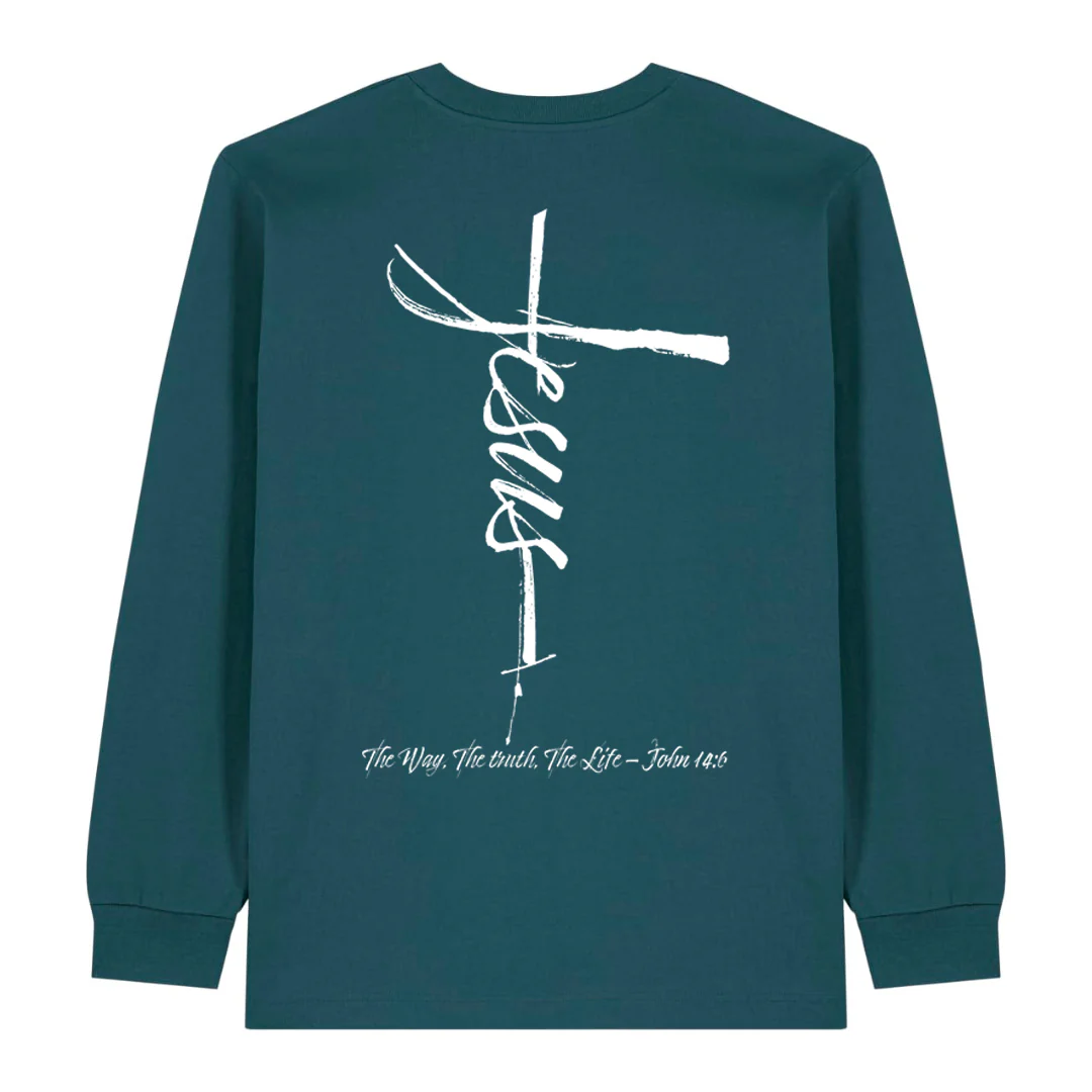 jesus cross Longsleeve BackPrint - Image 4