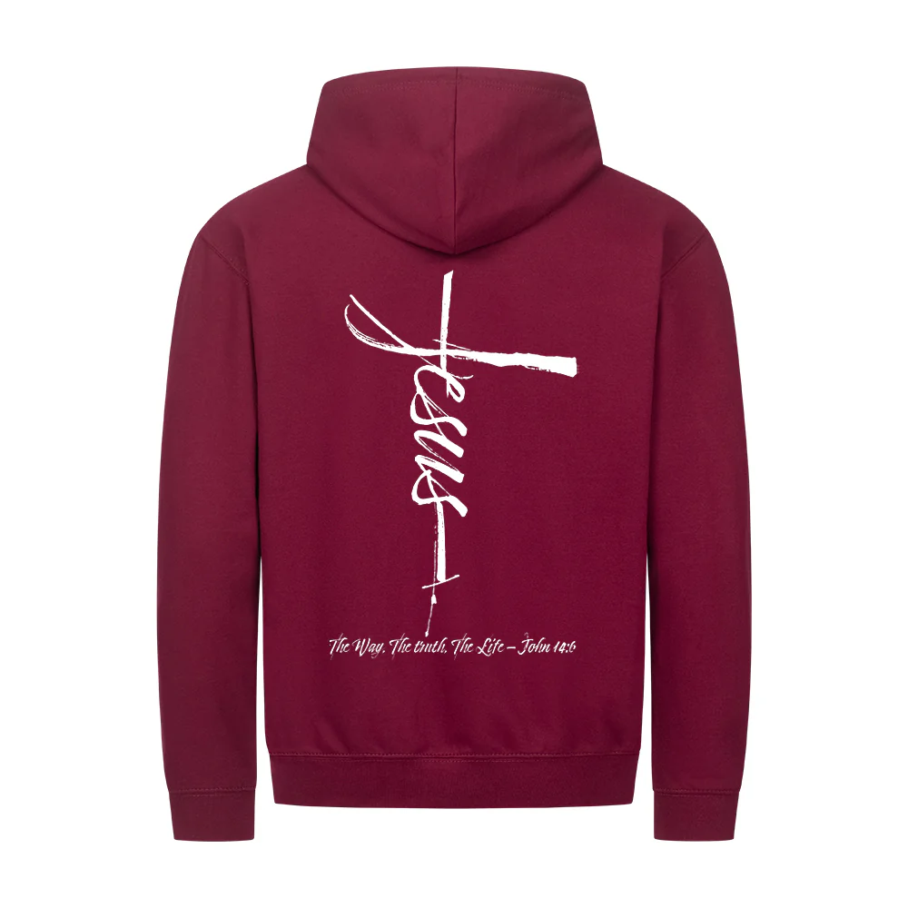 jesus cross Zipper Hoodie Backprint - Image 5