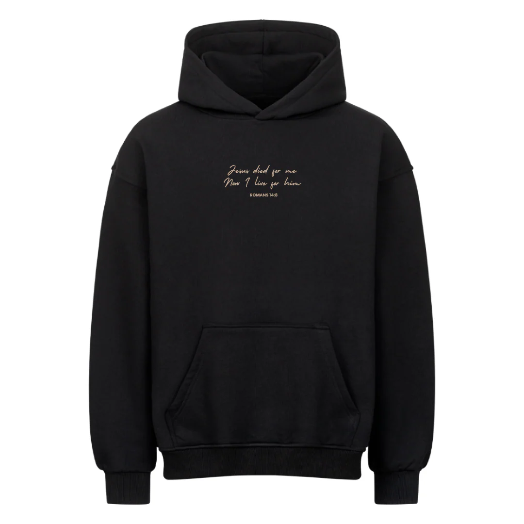 Jesus died for me Kalligrafie Oversized Hoodie