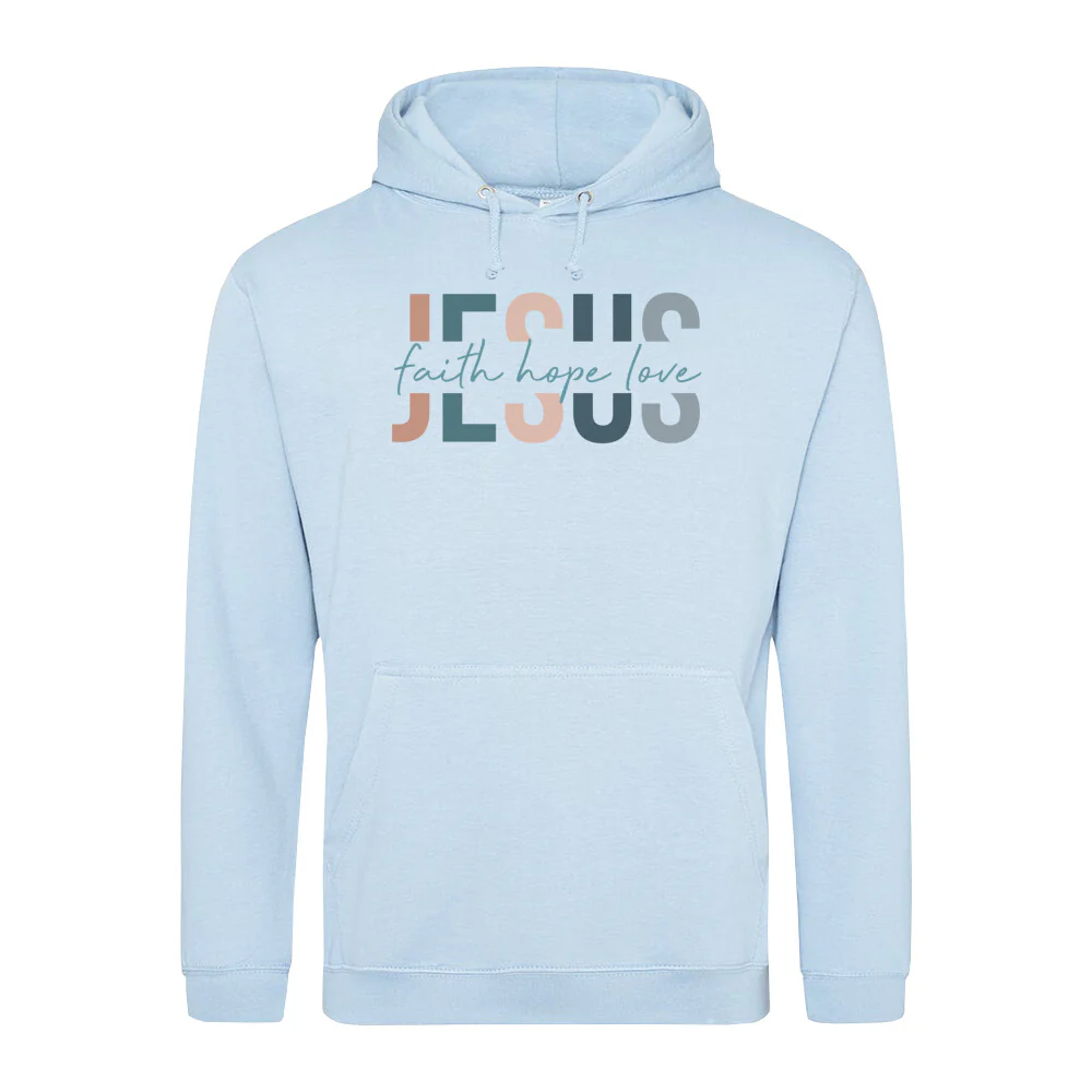 Jesus (Faith Hope Love) Hoodie - Image 4