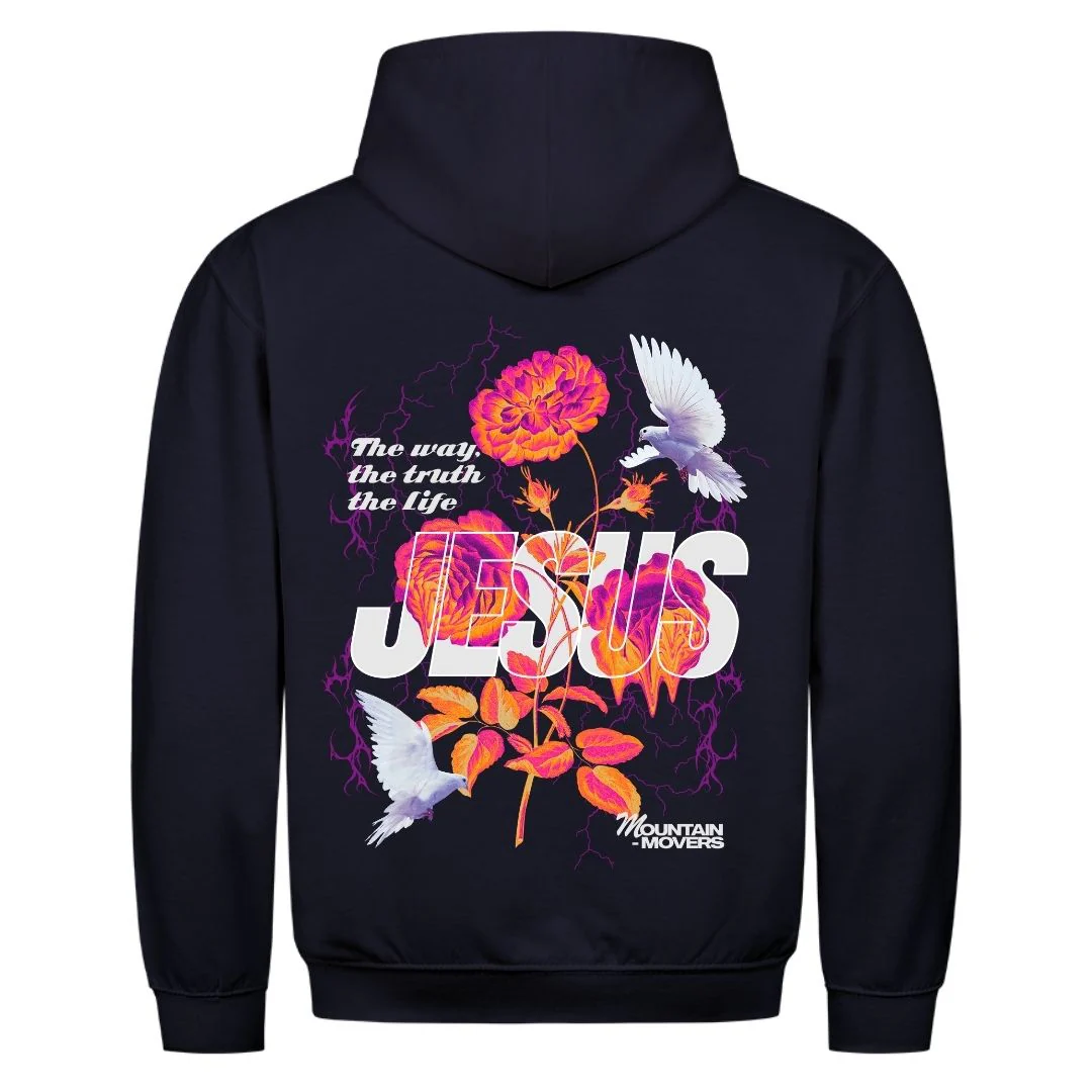 Jesus Flower Hoodie Backprint - Image 6