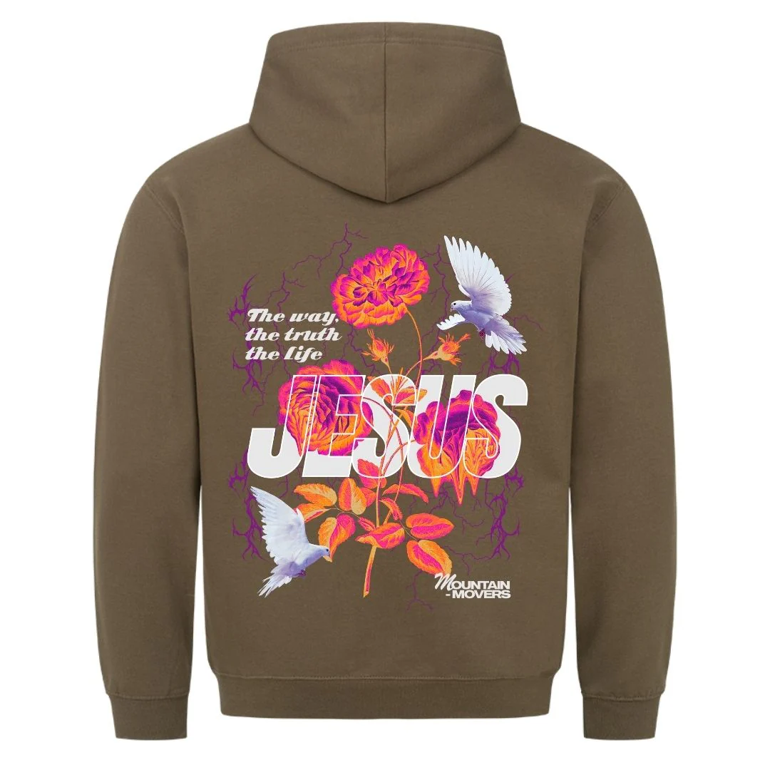 Jesus Flower Hoodie Backprint - Image 7