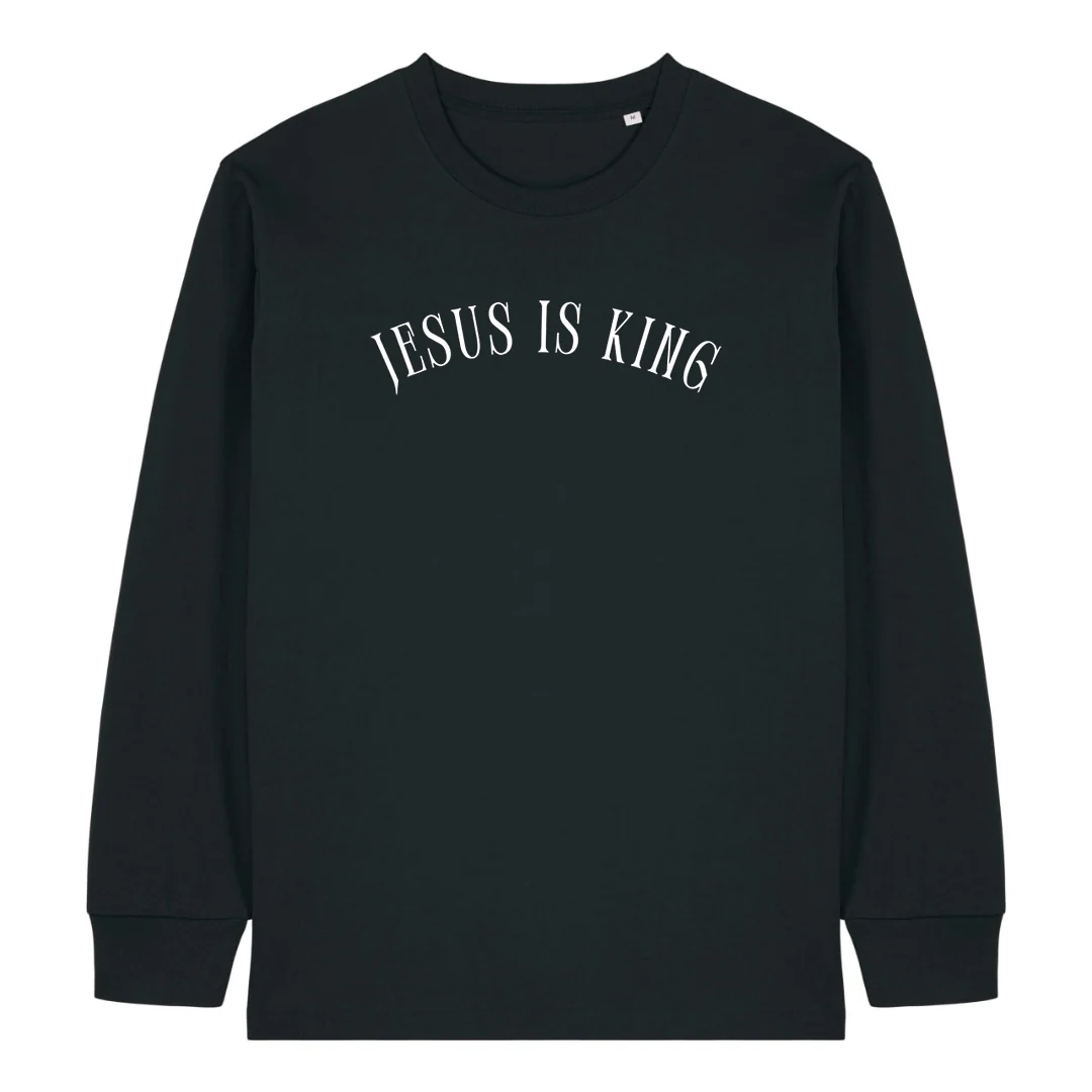 Jesus is King curved Longsleeve
