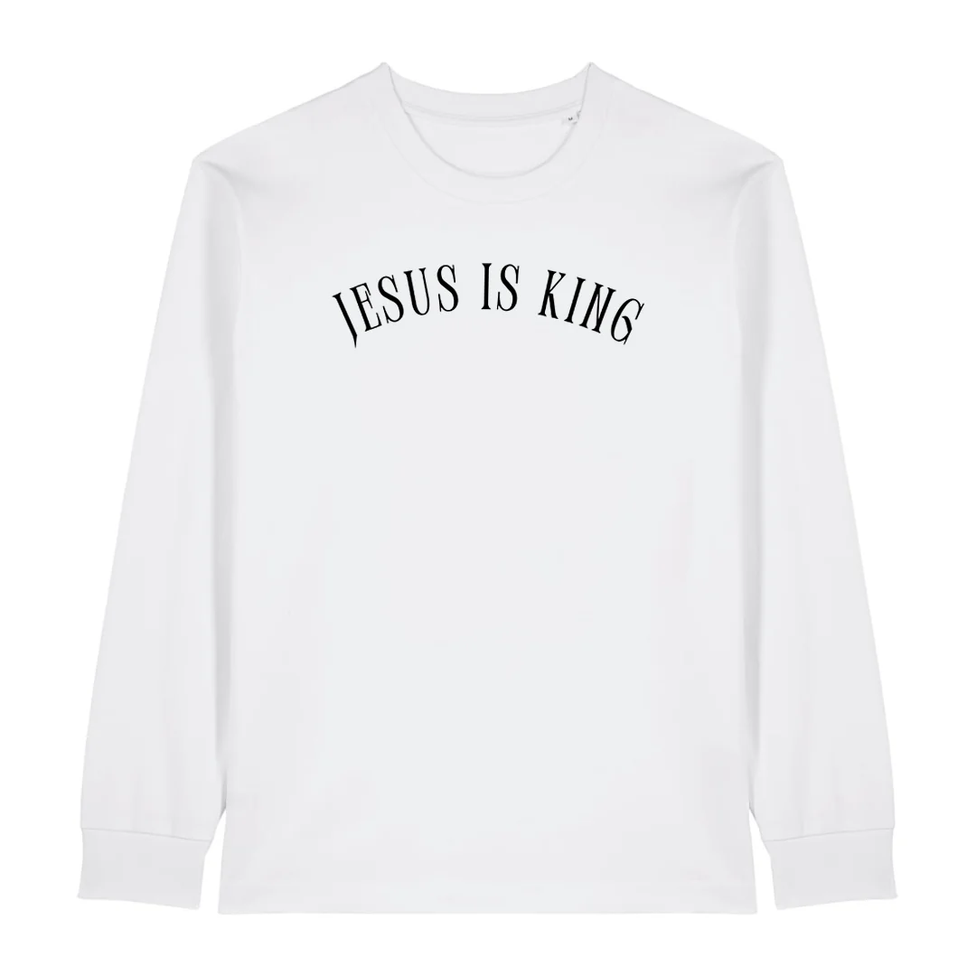 Jesus is King curved Longsleeve - Image 2