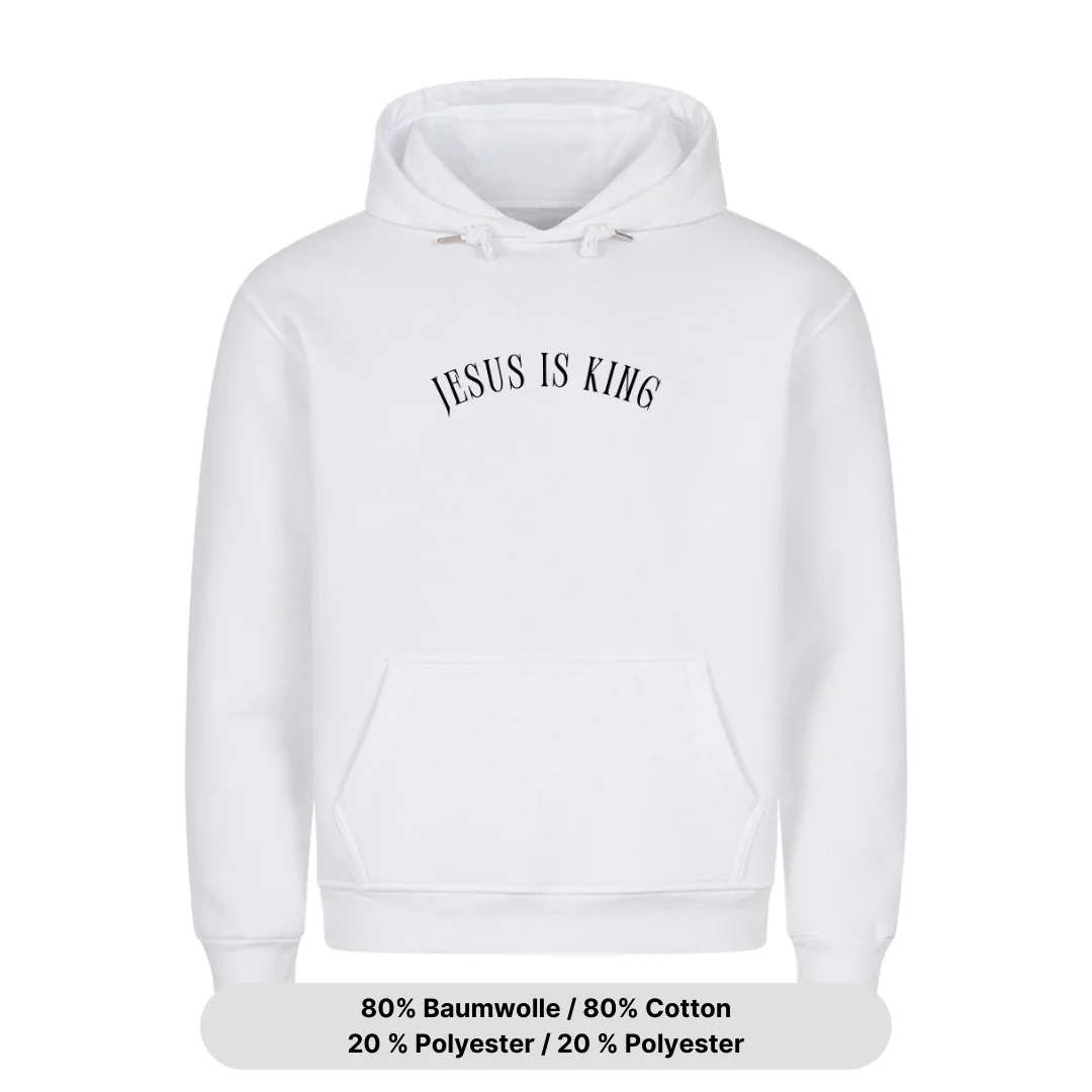 Jesus is King Curved Hoodie - Image 2