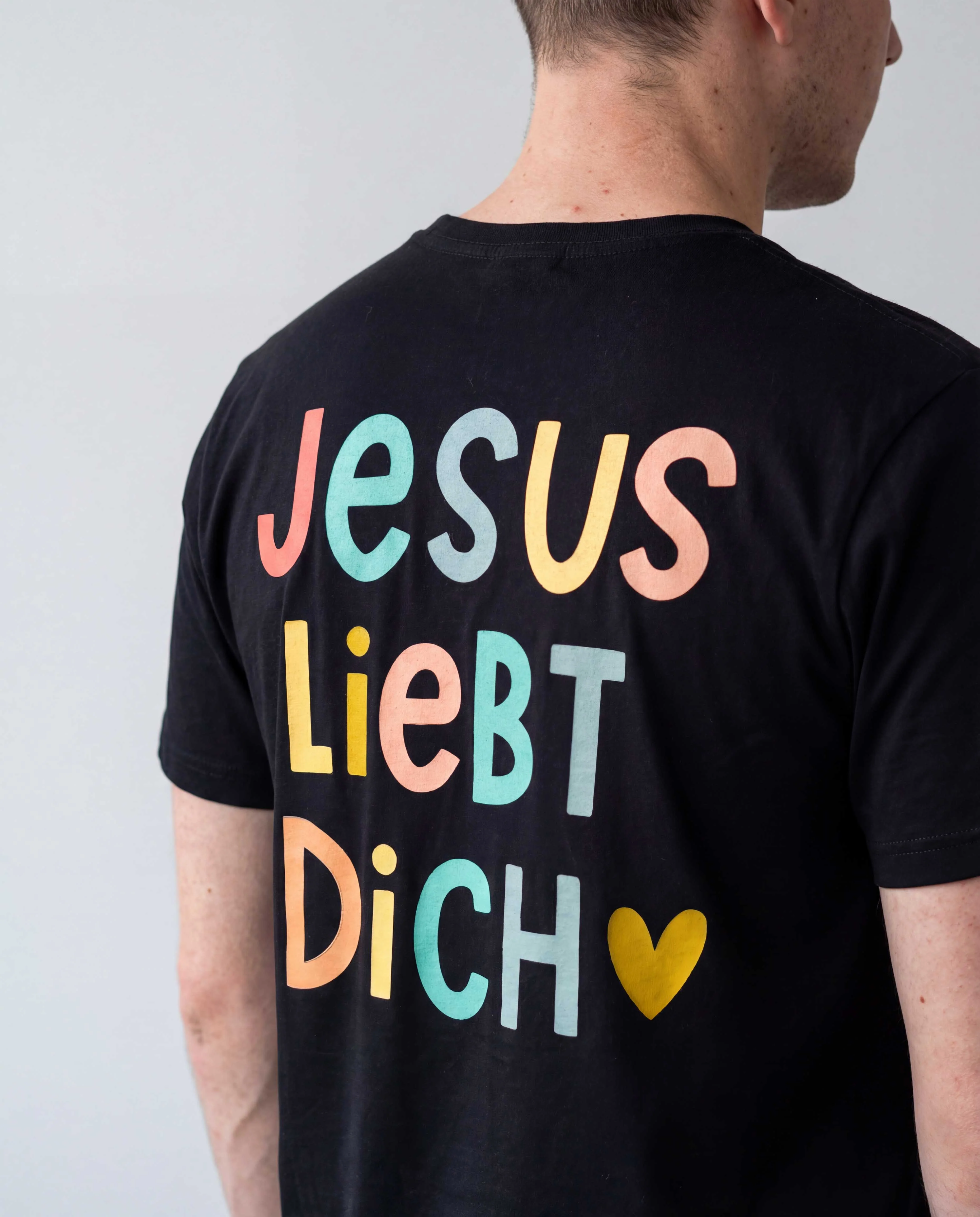 Jesus liebt dich - Cute Shirt Backprint