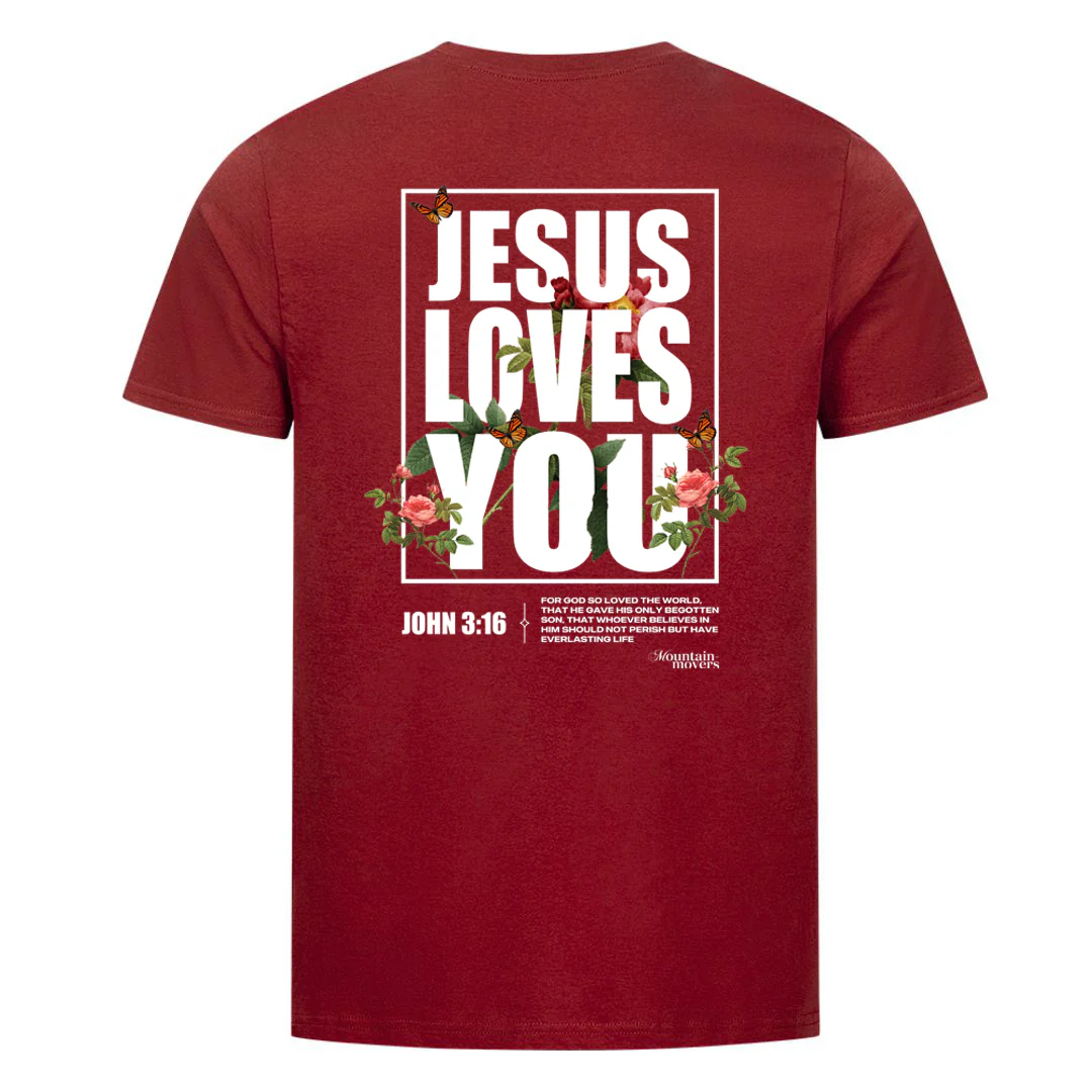 Jesus loves you Flower Shirt BackPrint - Image 8